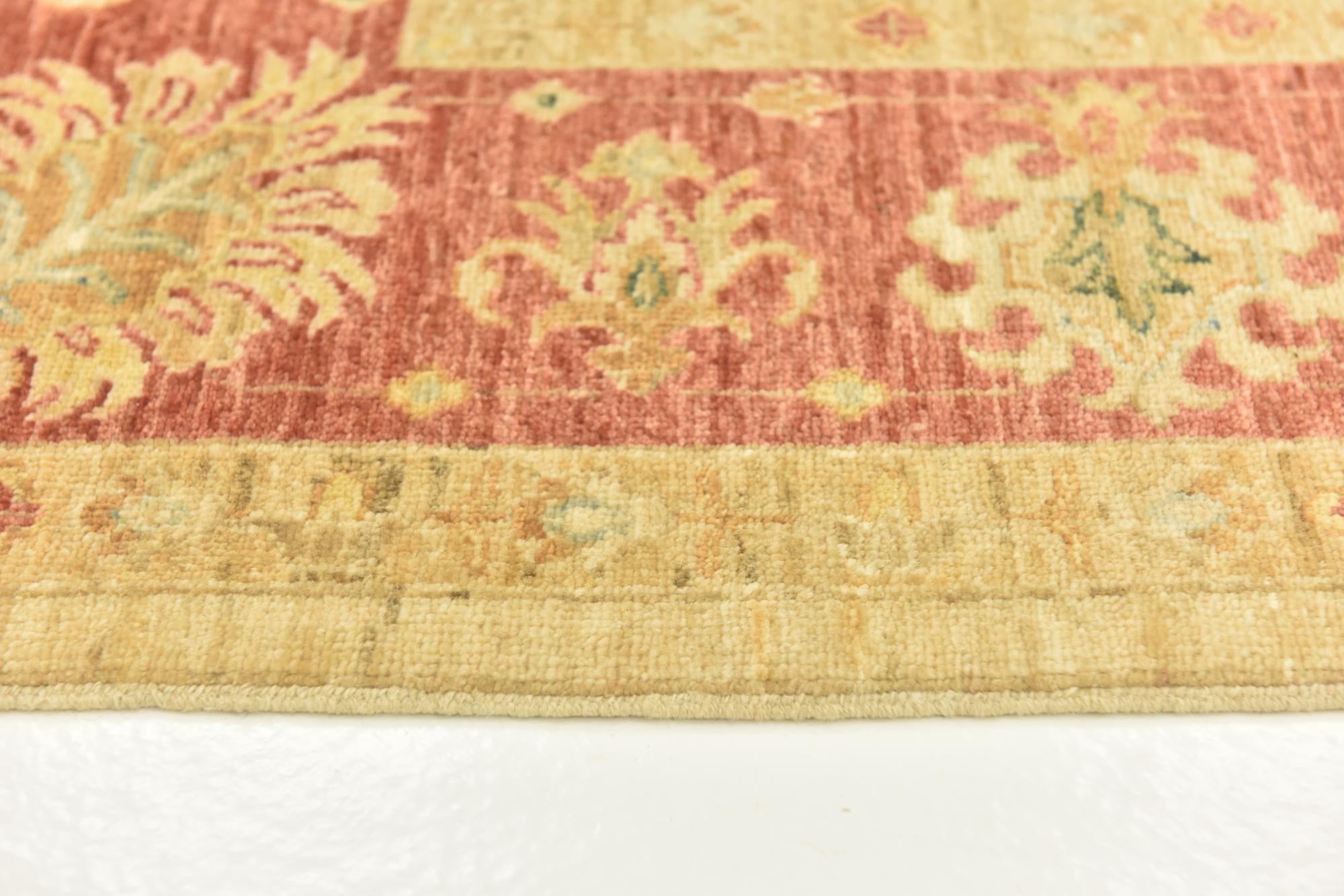 5' 9 x 8' 1 Hand Knotted Peshawar Ziegler Rug