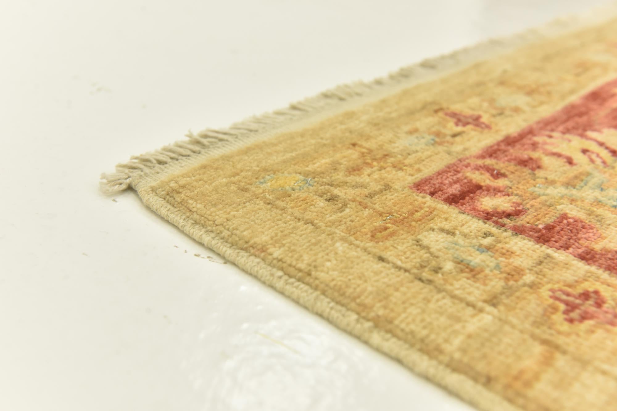 5' 9 x 8' 1 Hand Knotted Peshawar Ziegler Rug