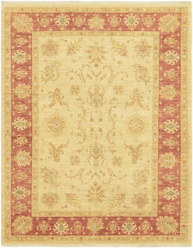 Detail image of 5' 9 x 8' 1 Hand Knotted Peshawar Ziegler Rug