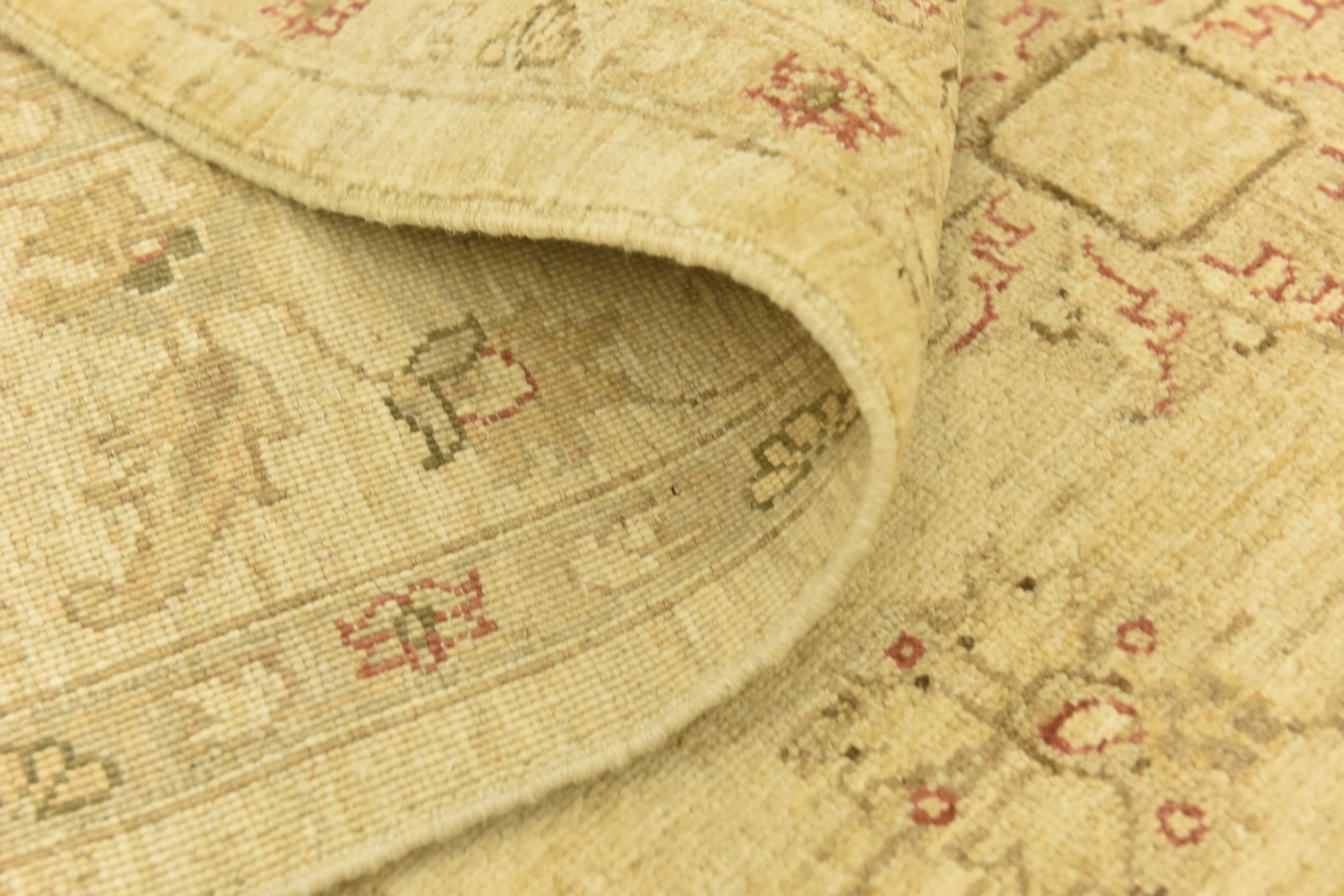 5' 6 x 8' Hand Knotted Peshawar Ziegler Rug