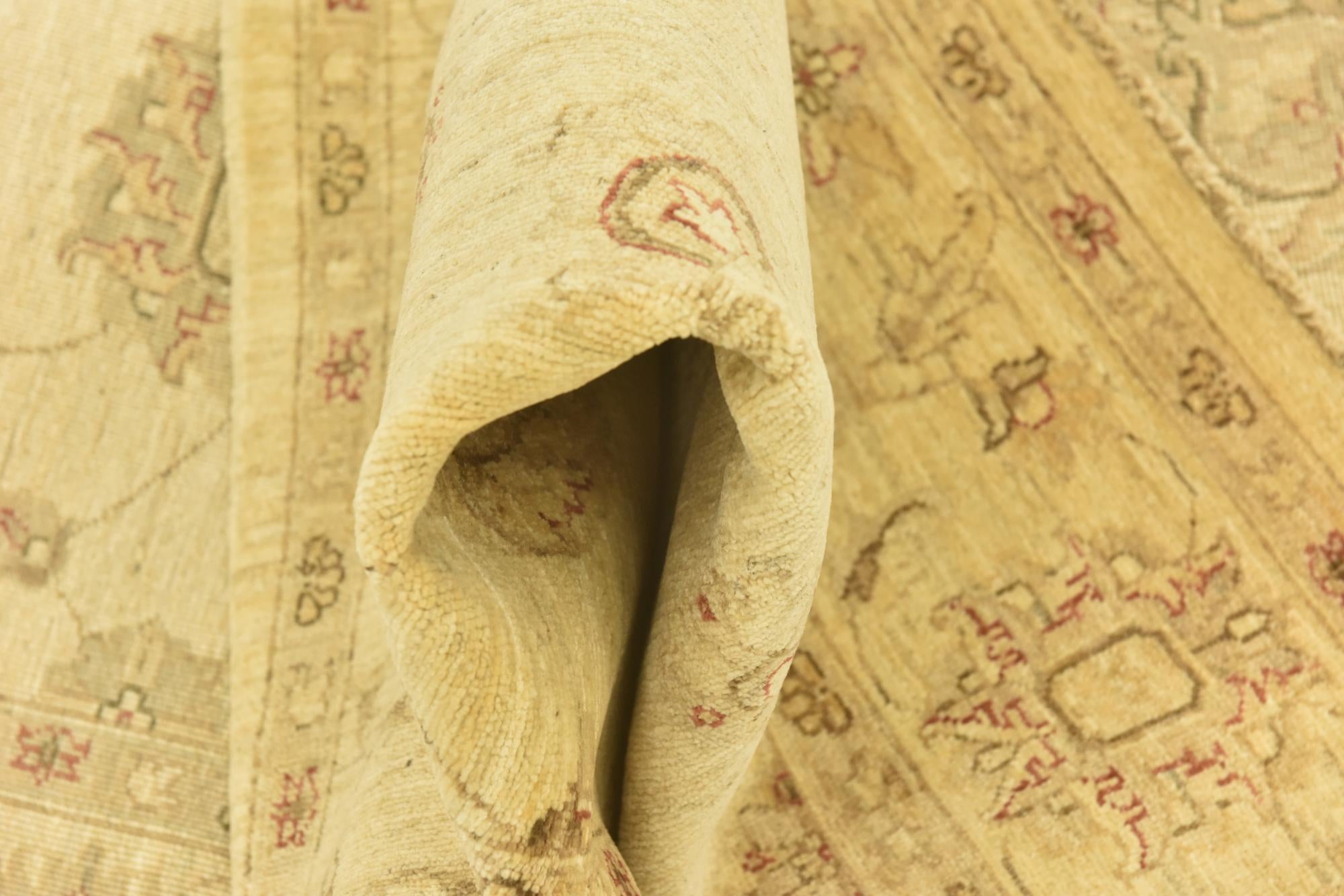 5' 6 x 8' Hand Knotted Peshawar Ziegler Rug