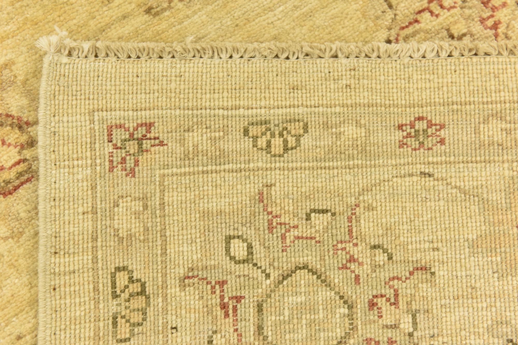 5' 6 x 8' Hand Knotted Peshawar Ziegler Rug