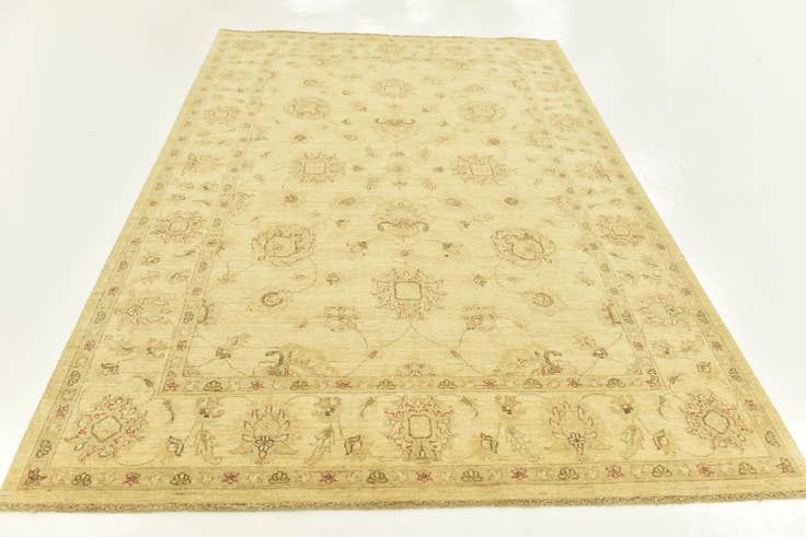 Detail image of 5' 6 x 8' Hand Knotted Peshawar Ziegler Rug