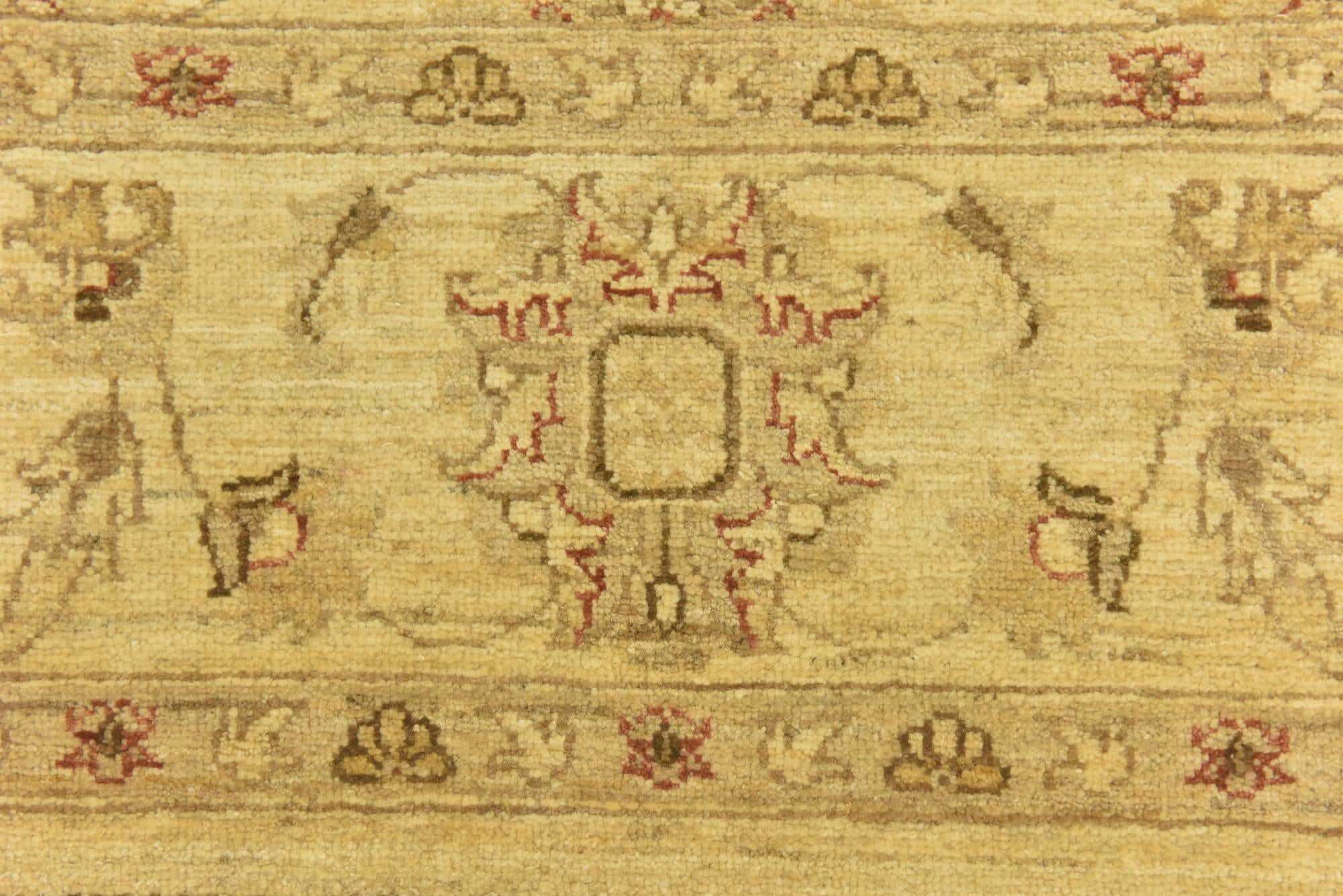 5' 6 x 8' Hand Knotted Peshawar Ziegler Rug