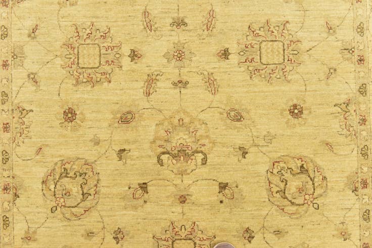 Detail image of 5' 6 x 8' Hand Knotted Peshawar Ziegler Rug