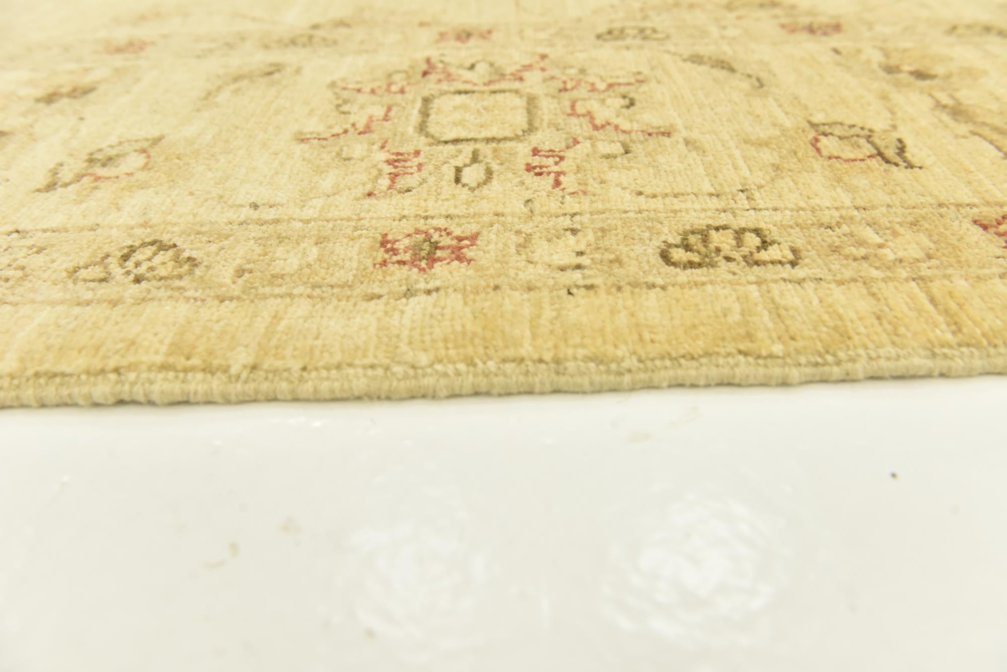 5' 6 x 8' Hand Knotted Peshawar Ziegler Rug