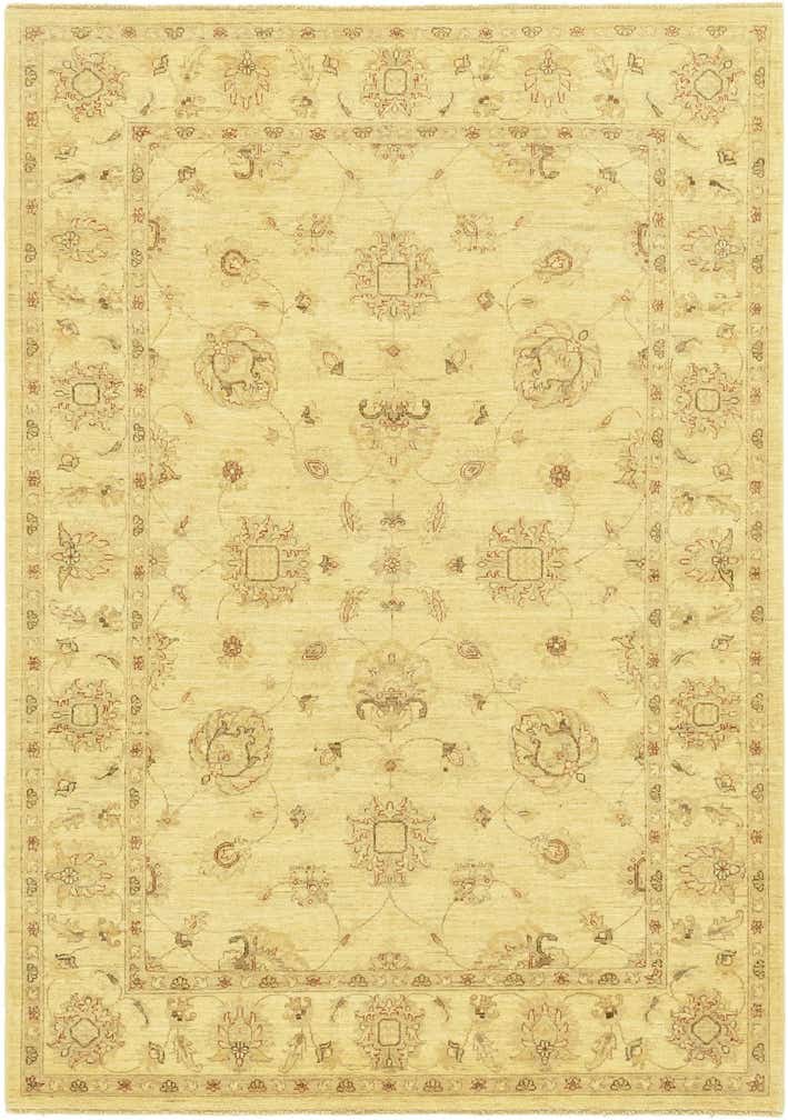 5' 6 x 8' Hand Knotted Peshawar Ziegler Rug
