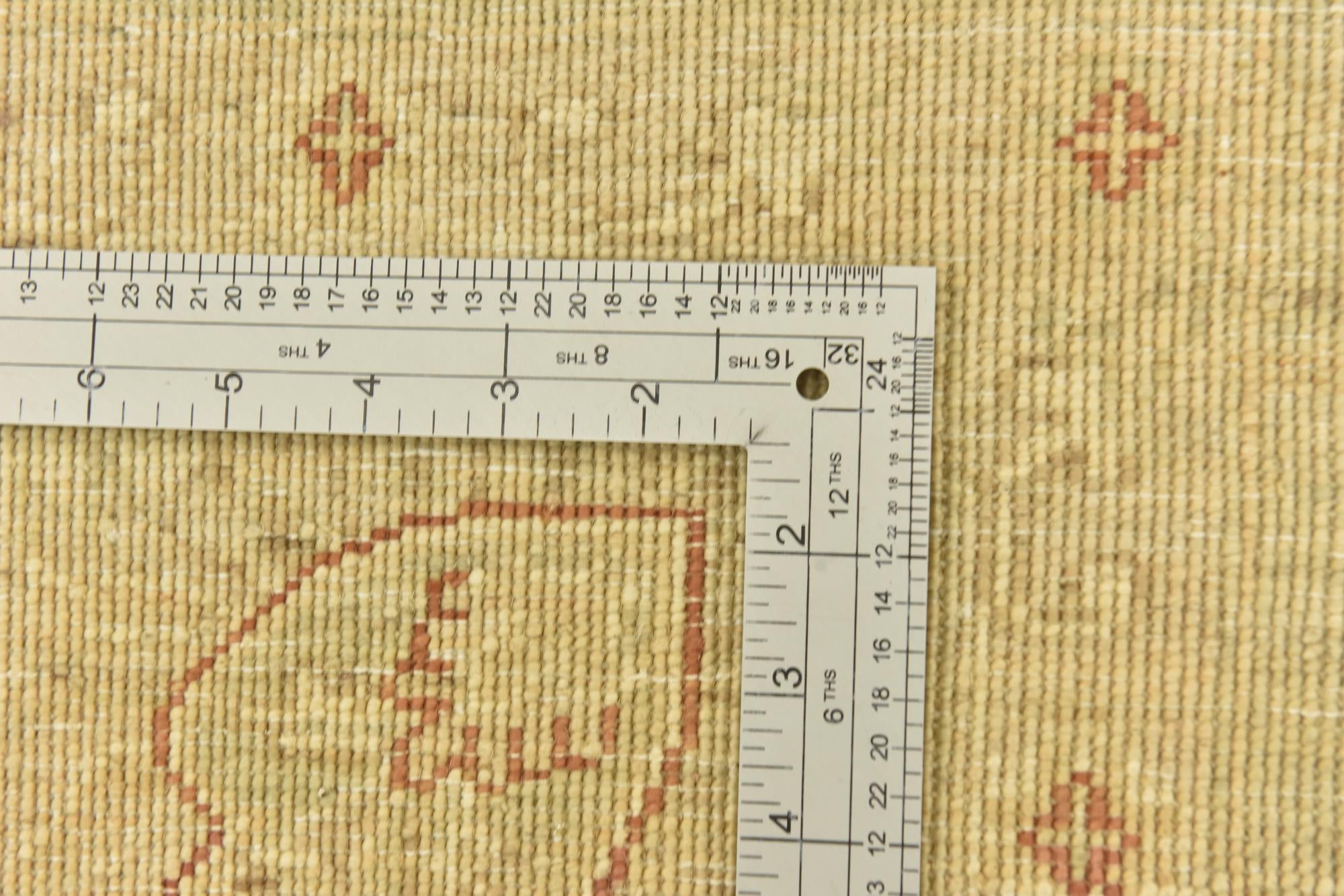 5' 9 x 8' Hand Knotted Peshawar Ziegler Rug