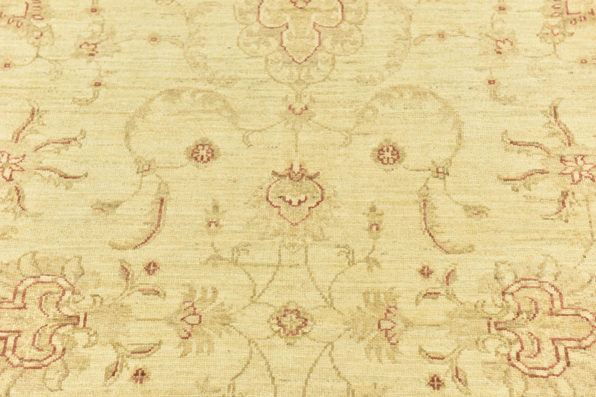 5' 9 x 8' Hand Knotted Peshawar Ziegler Rug