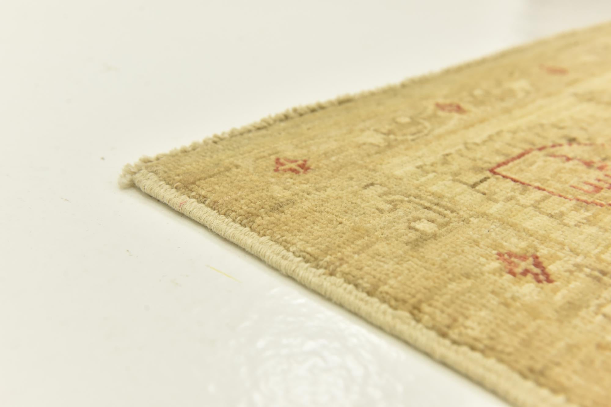 5' 9 x 8' Hand Knotted Peshawar Ziegler Rug