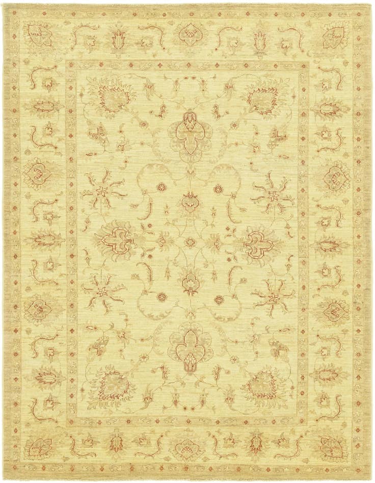 Detail image of 5' 9 x 8' Hand Knotted Peshawar Ziegler Rug