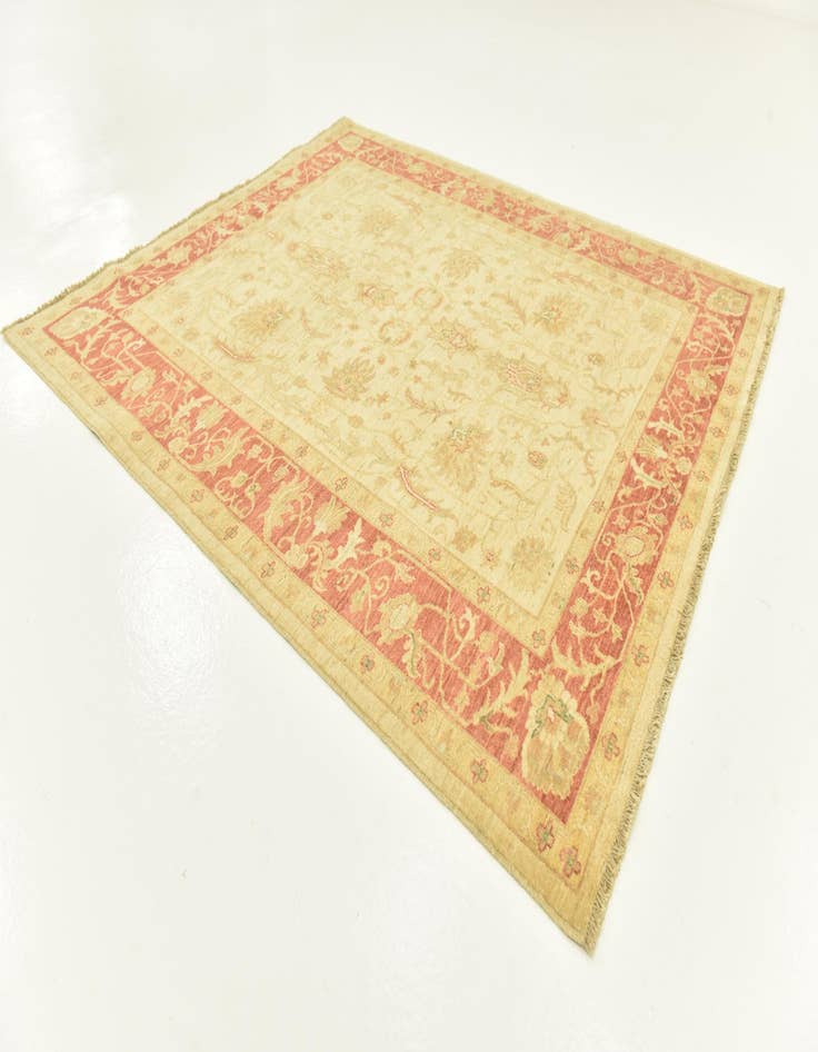 Detail image of 5' 9 x 6' 8  Hand Knotted Peshawar Ziegler Rug