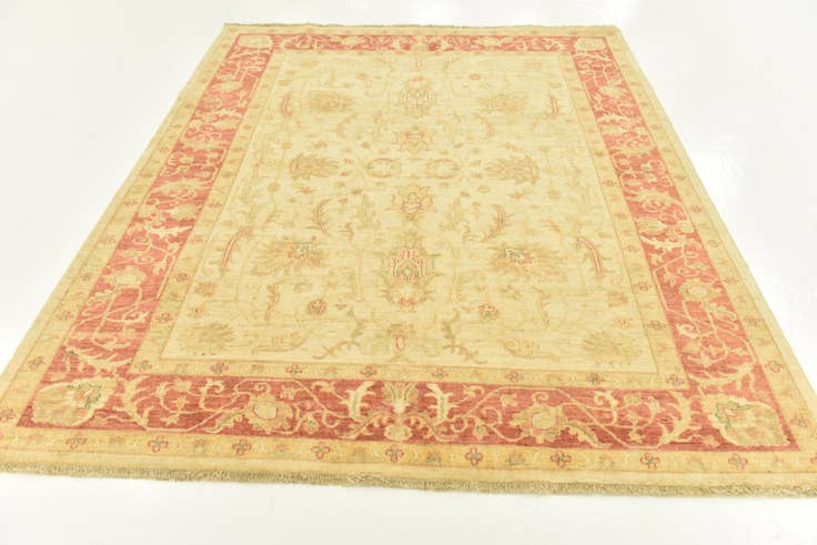 Detail image of 5' 9 x 6' 8 Hand Knotted Peshawar Ziegler Rug