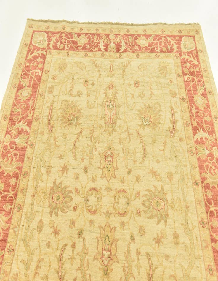 Detail image of 5' 9 x 6' 8  Hand Knotted Peshawar Ziegler Rug