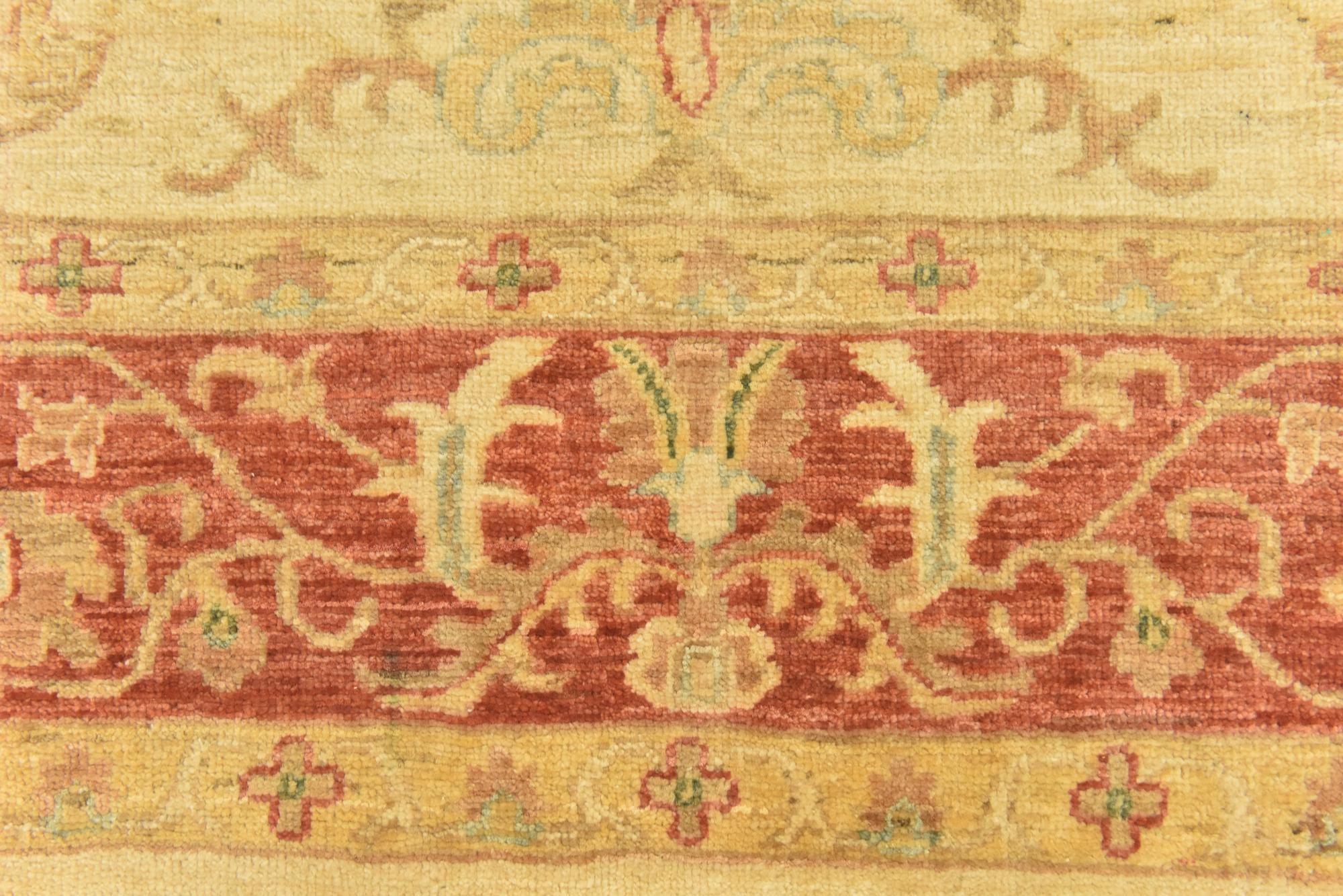 5' 9 x 6' 8 Hand Knotted Peshawar Ziegler Rug