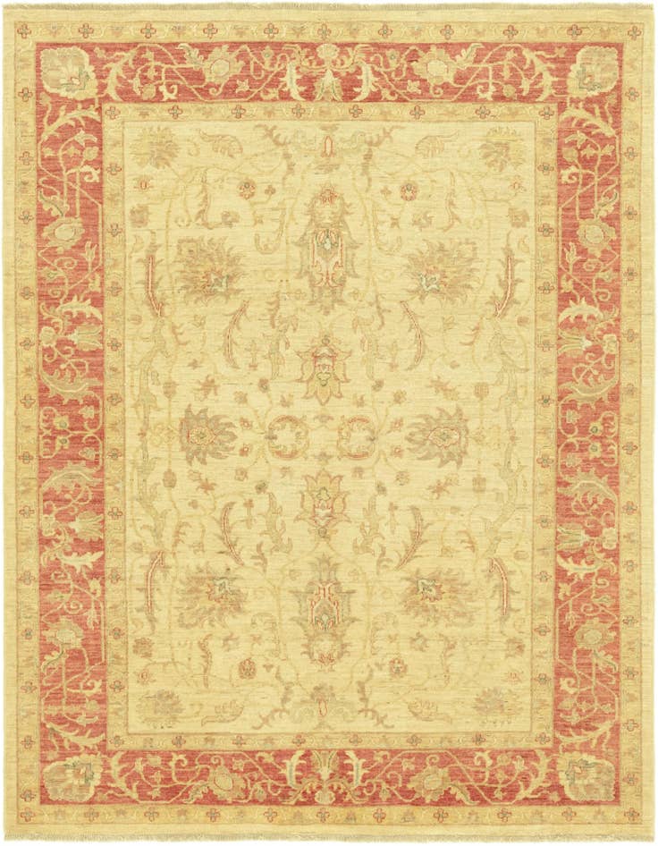 Detail image of 5' 9 x 6' 8 Hand Knotted Peshawar Ziegler Rug