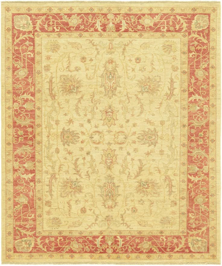Detail image of 5' 9 x 6' 8 Hand Knotted Peshawar Ziegler Rug
