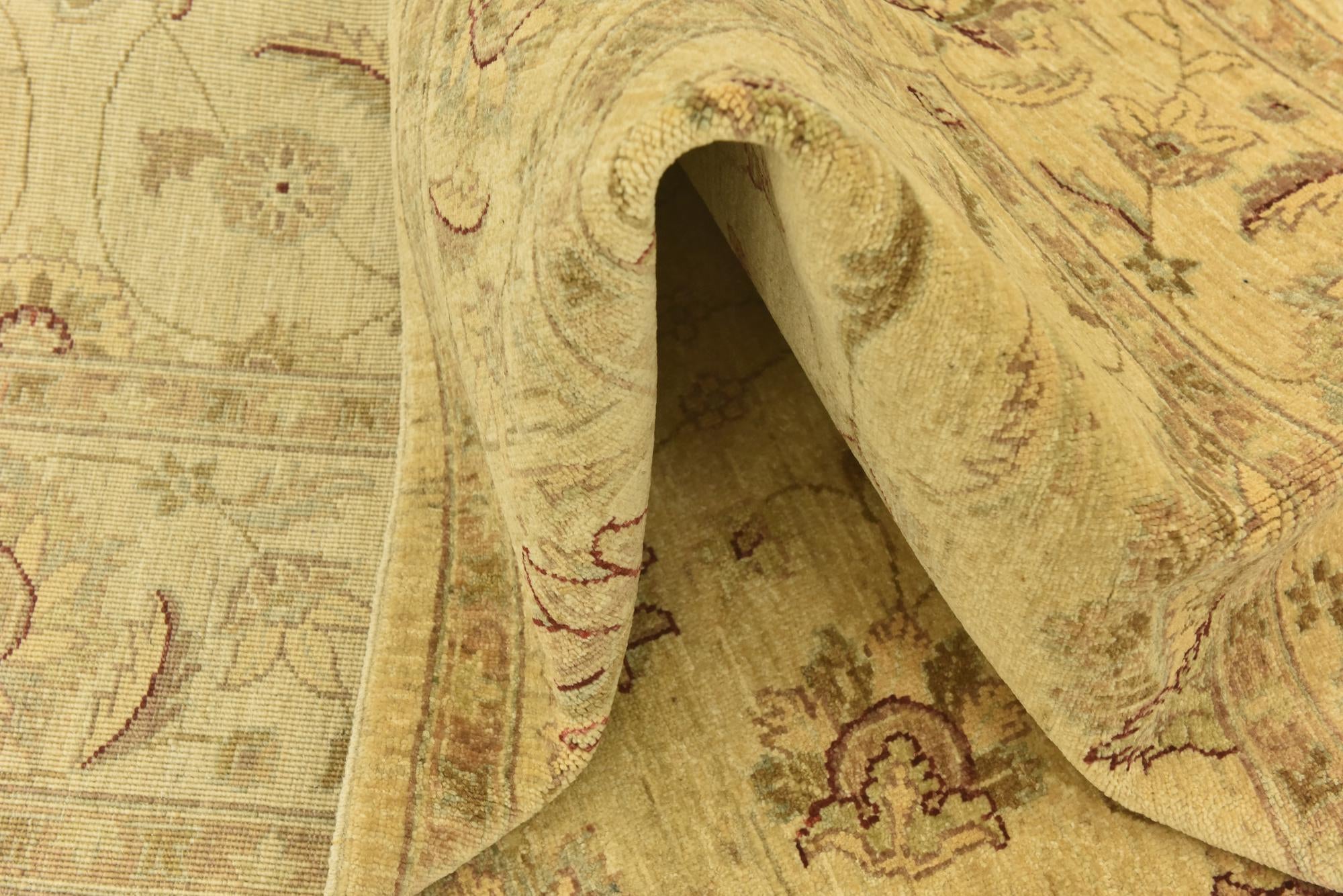 6' 1 x 7' 10 Hand Knotted Peshawar Ziegler Rug