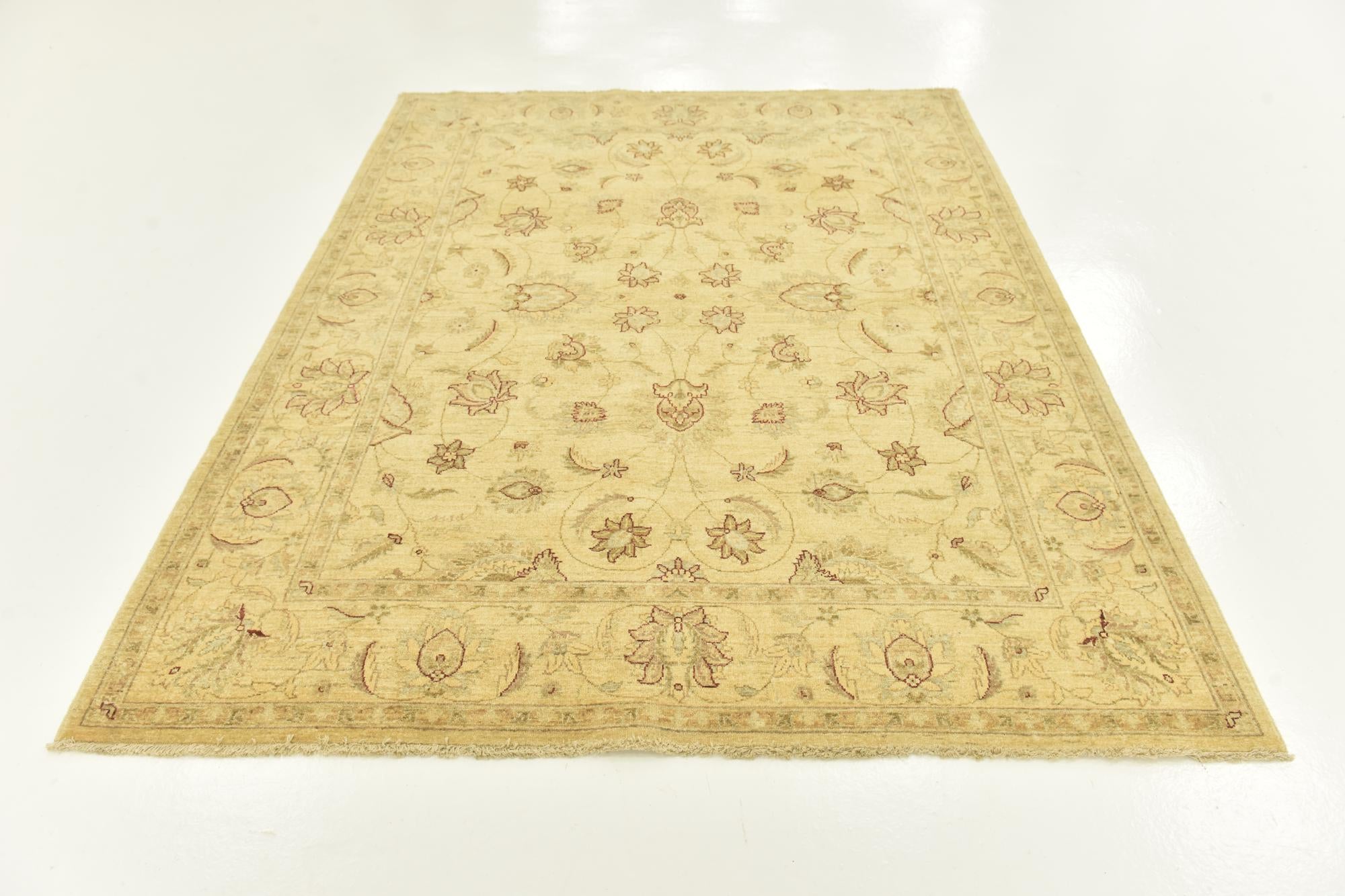 6' 1 x 7' 10 Hand Knotted Peshawar Ziegler Rug