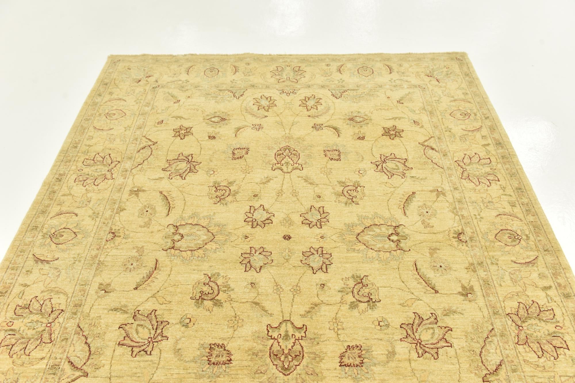 6' 1 x 7' 10 Hand Knotted Peshawar Ziegler Rug