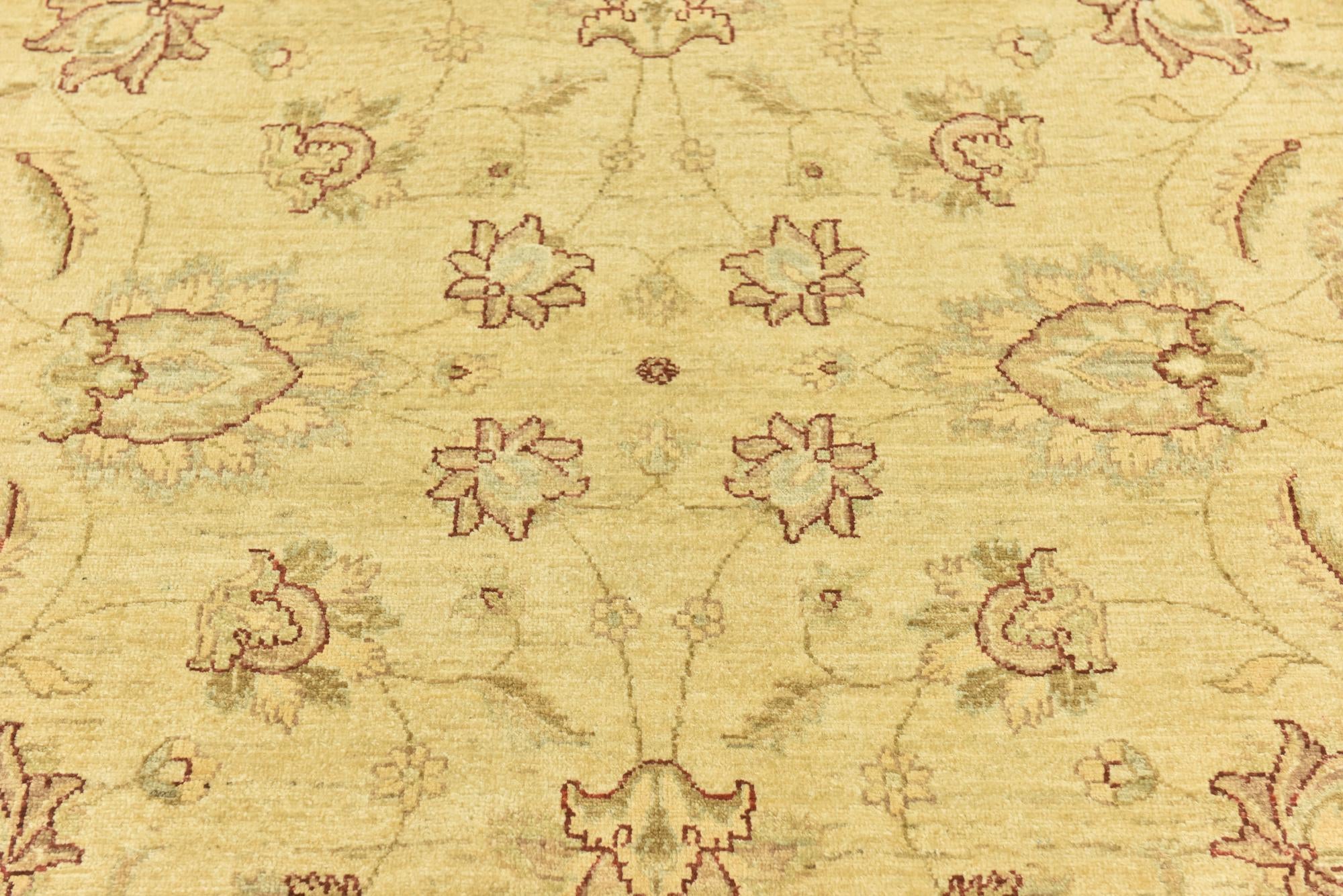 6' 1 x 7' 10 Hand Knotted Peshawar Ziegler Rug