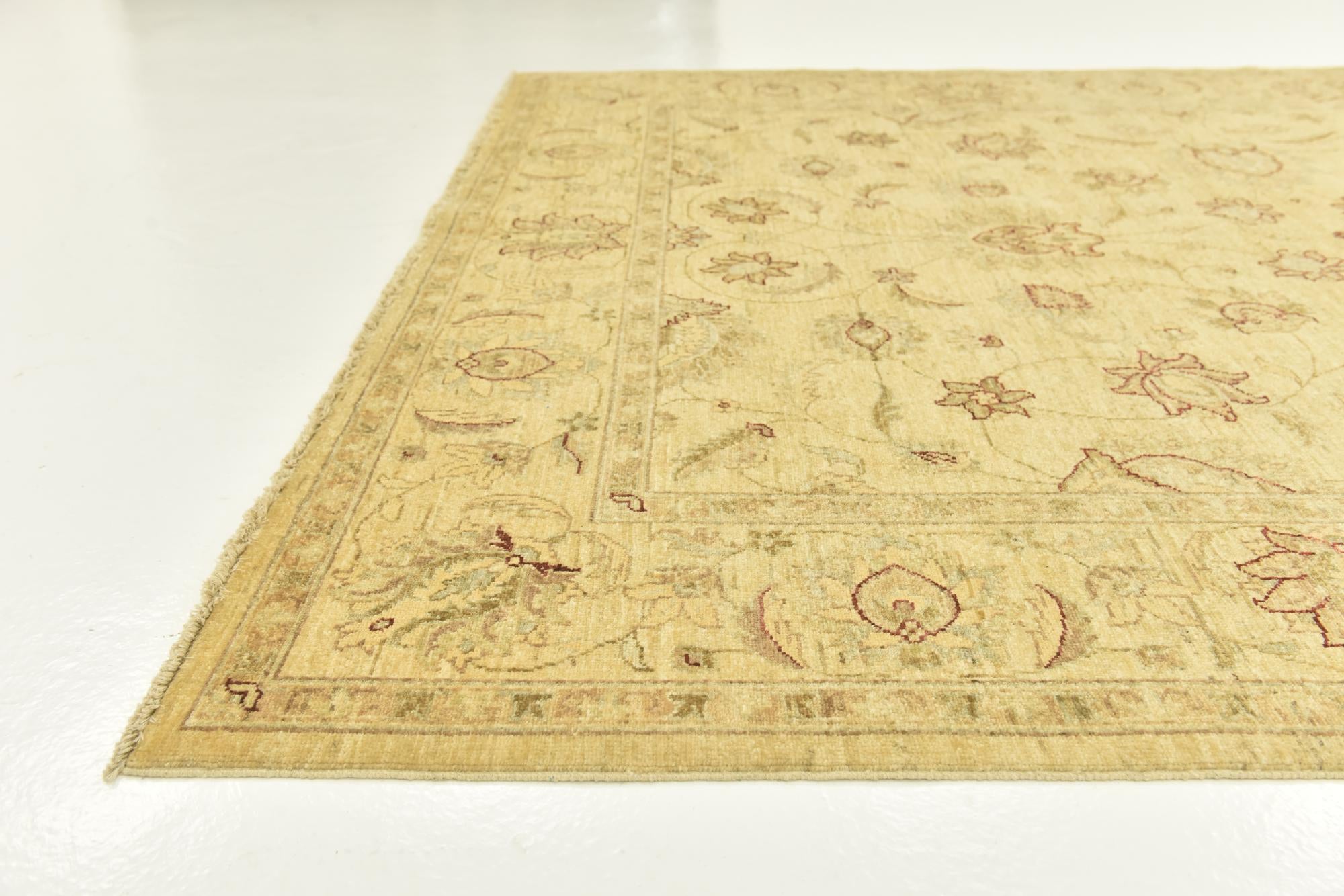 6' 1 x 7' 10 Hand Knotted Peshawar Ziegler Rug