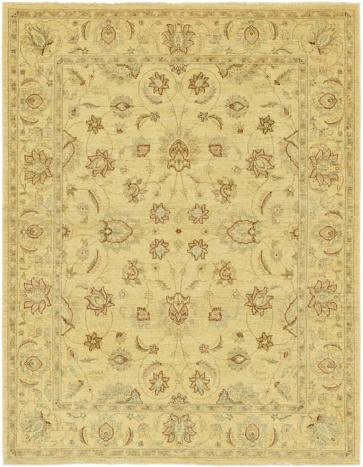 Detail image of 6' 1 x 7' 10 Hand Knotted Peshawar Ziegler Rug