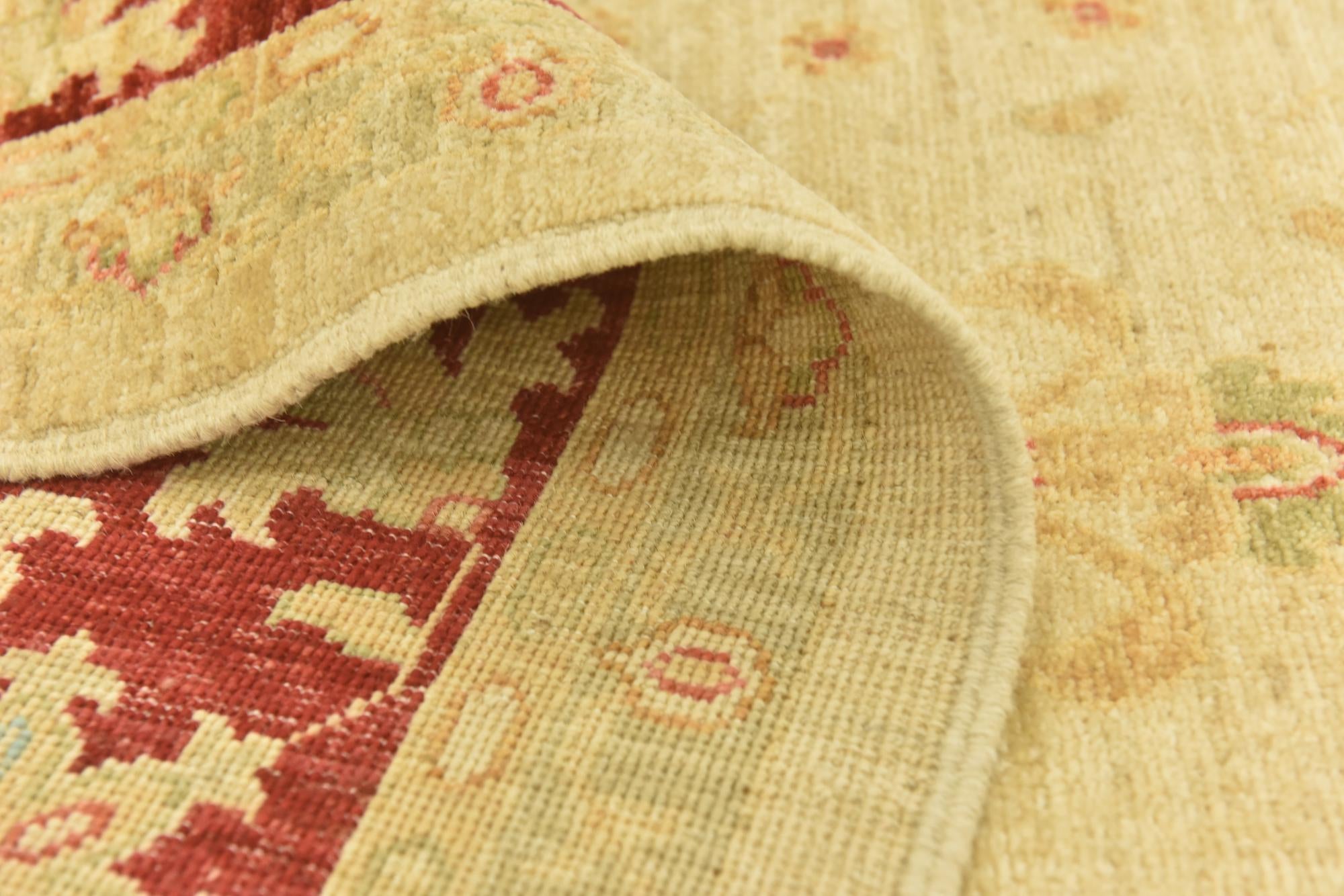 7' x 9' 5 Hand Knotted Peshawar Ziegler Rug