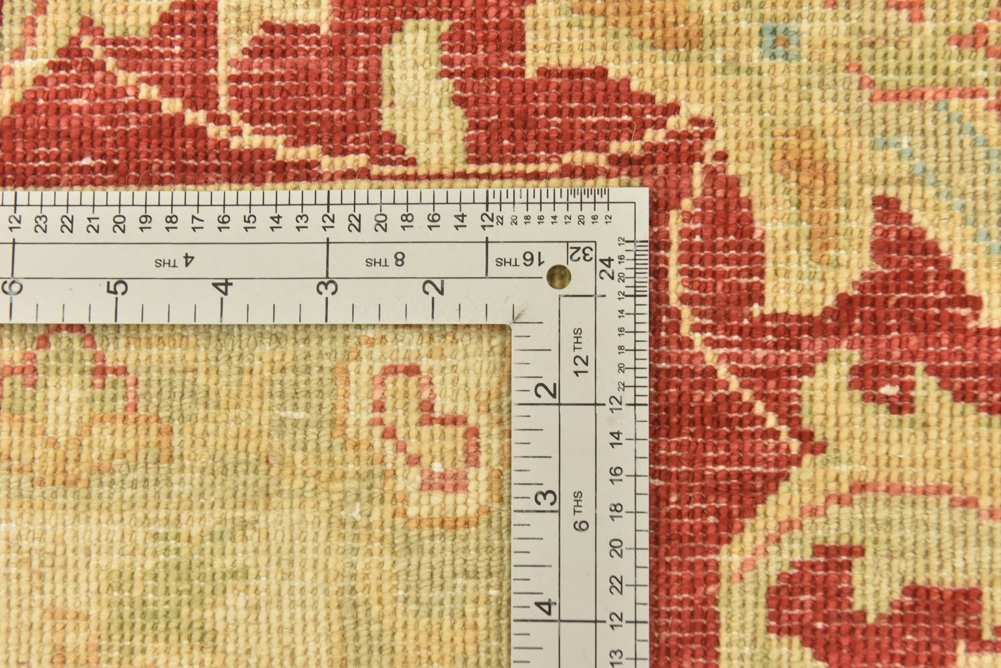 7' x 9' 5 Hand Knotted Peshawar Ziegler Rug