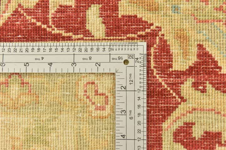 7' x 9' 5 Hand Knotted Peshawar Ziegler Rug