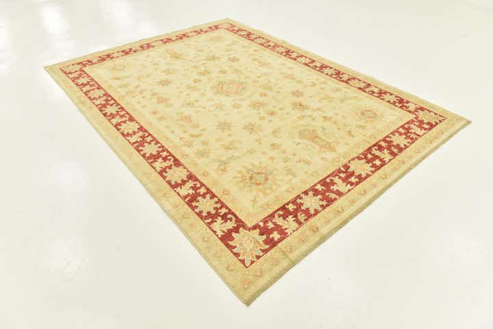 7' x 9' 5 Hand Knotted Peshawar Ziegler Rug
