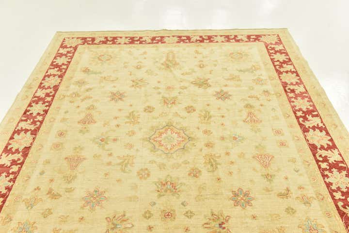 7' x 9' 5 Hand Knotted Peshawar Ziegler Rug