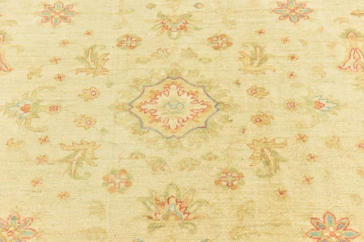 7' x 9' 5 Hand Knotted Peshawar Ziegler Rug