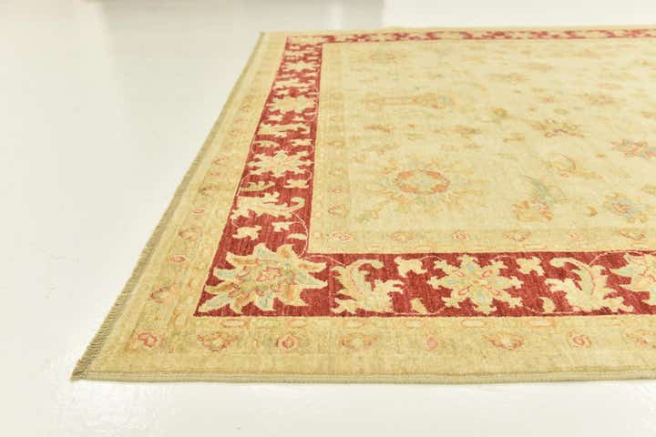 7' x 9' 5 Hand Knotted Peshawar Ziegler Rug