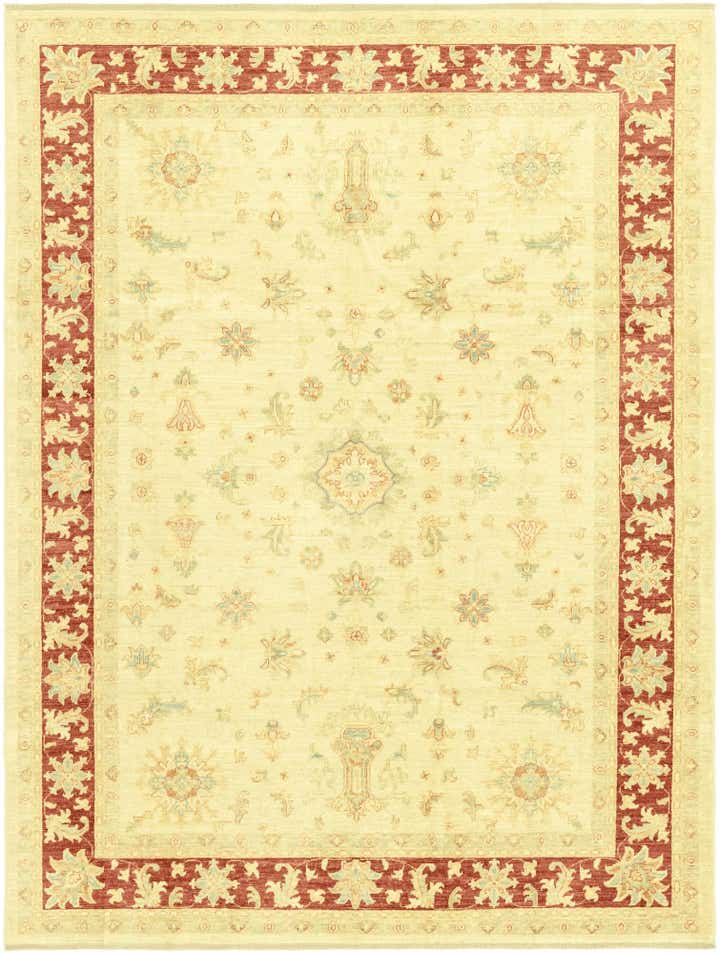 7' x 9' 5 Hand Knotted Peshawar Ziegler Rug