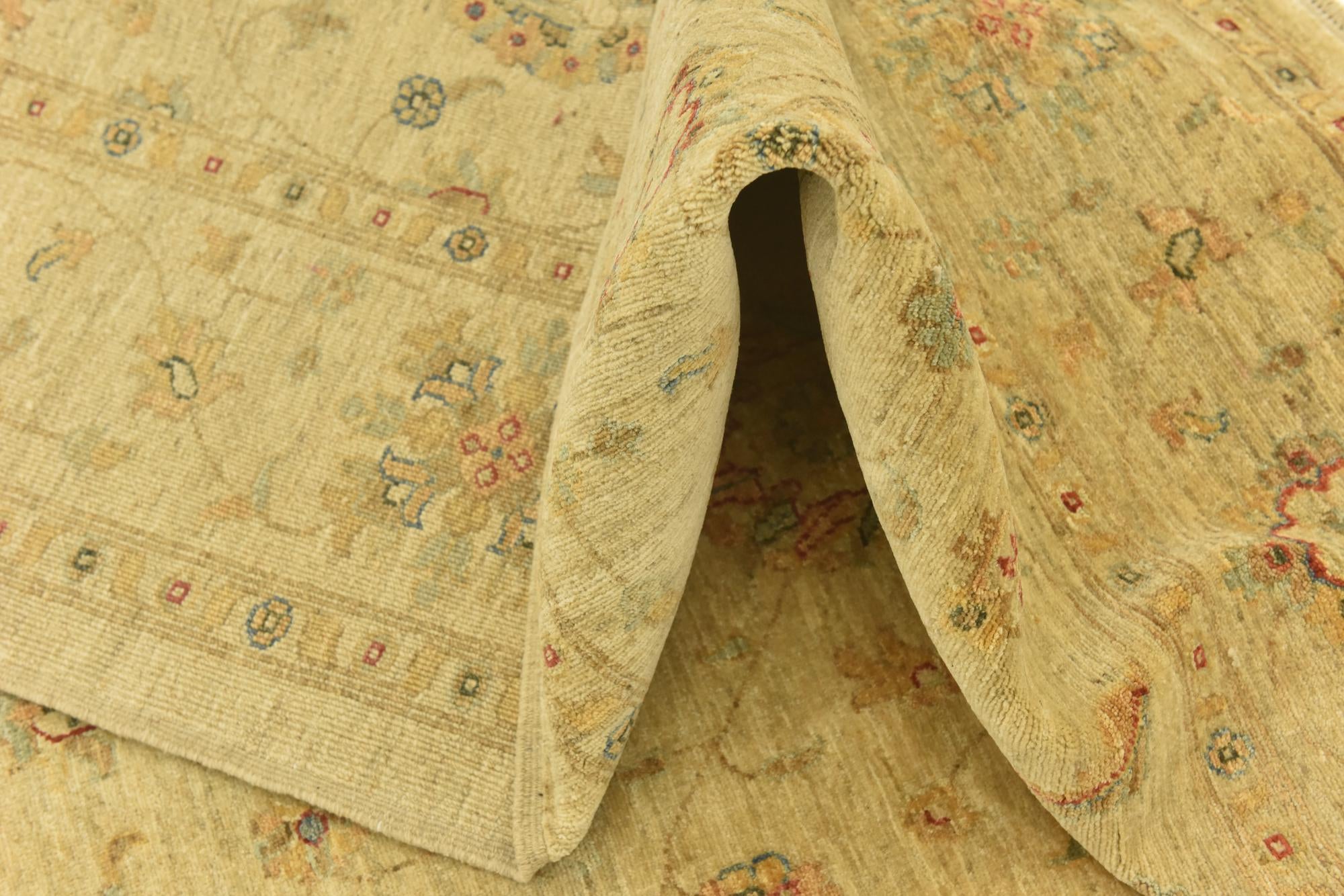 6' 4 x 9' 7 Hand Knotted Peshawar Ziegler Rug