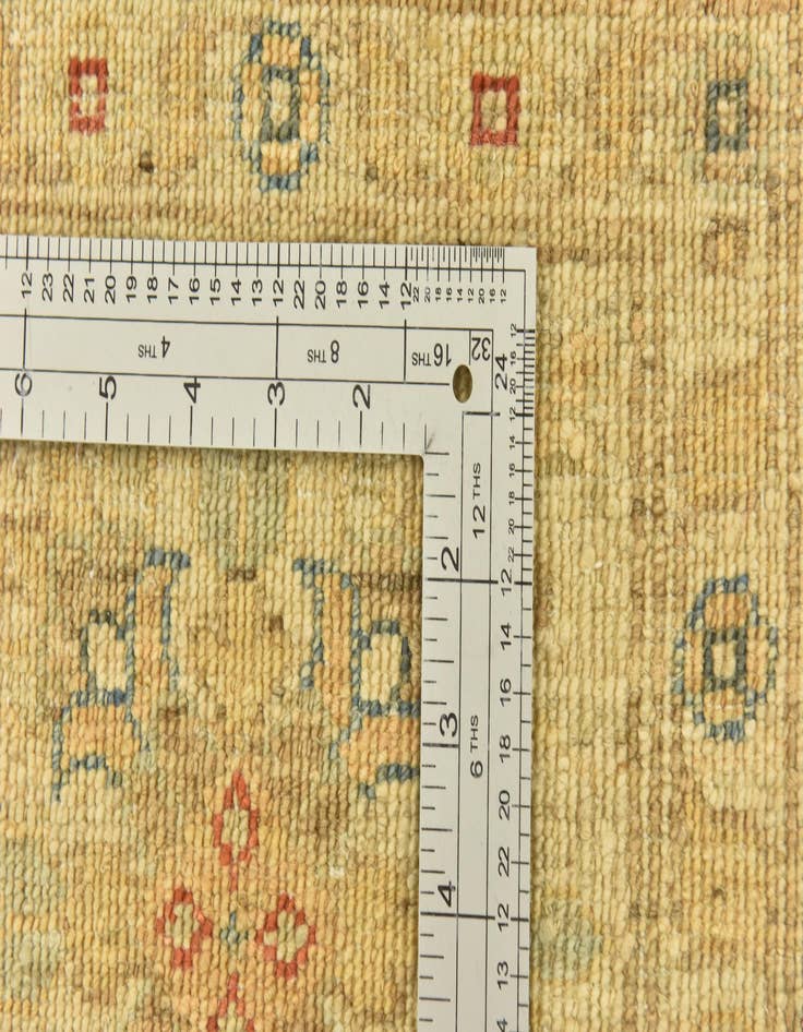 Detail image of 6' 4 x 9' 7  Hand Knotted Peshawar Ziegler Rug