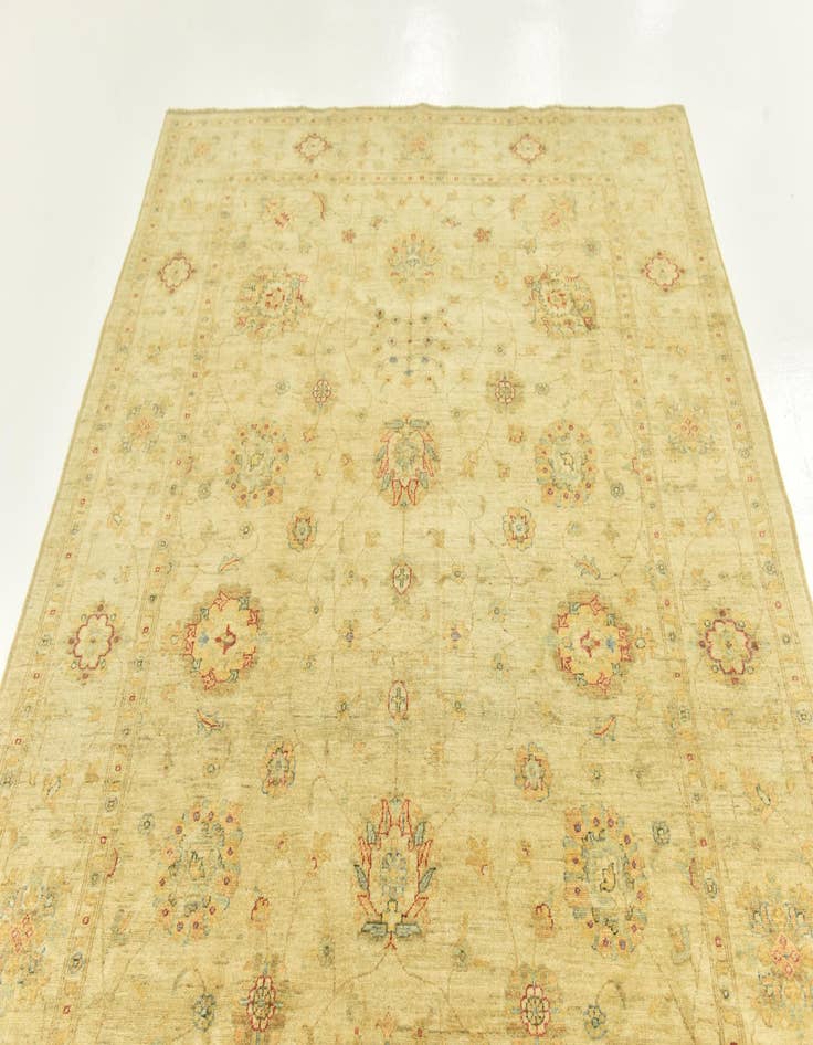 Detail image of 6' 4 x 9' 7  Hand Knotted Peshawar Ziegler Rug