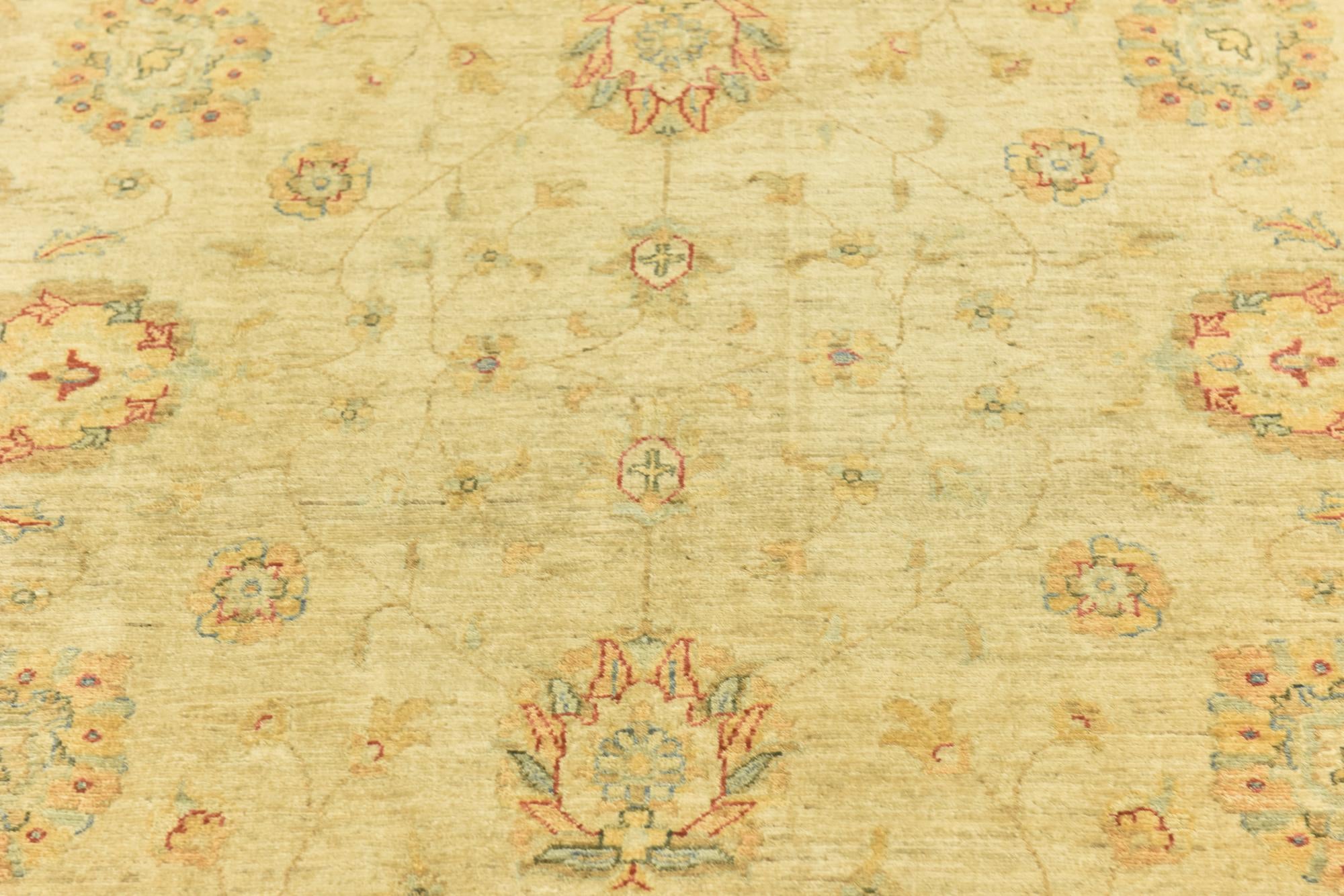 6' 4 x 9' 7 Hand Knotted Peshawar Ziegler Rug