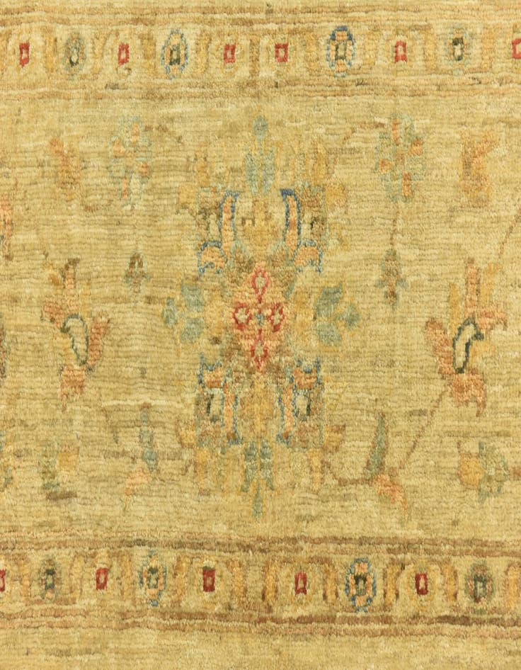 Detail image of 6' 4 x 9' 7  Hand Knotted Peshawar Ziegler Rug