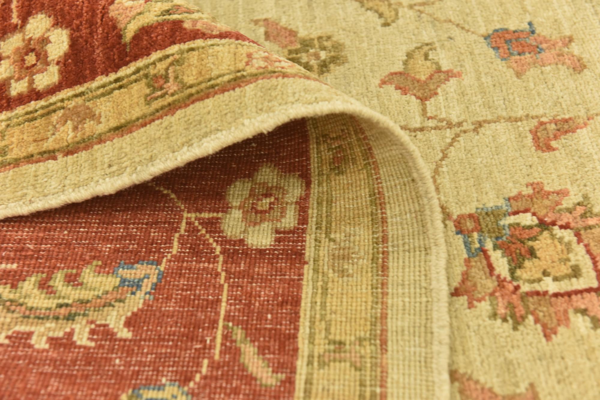 6' 9 x 9' 8 Hand Knotted Peshawar Ziegler Rug