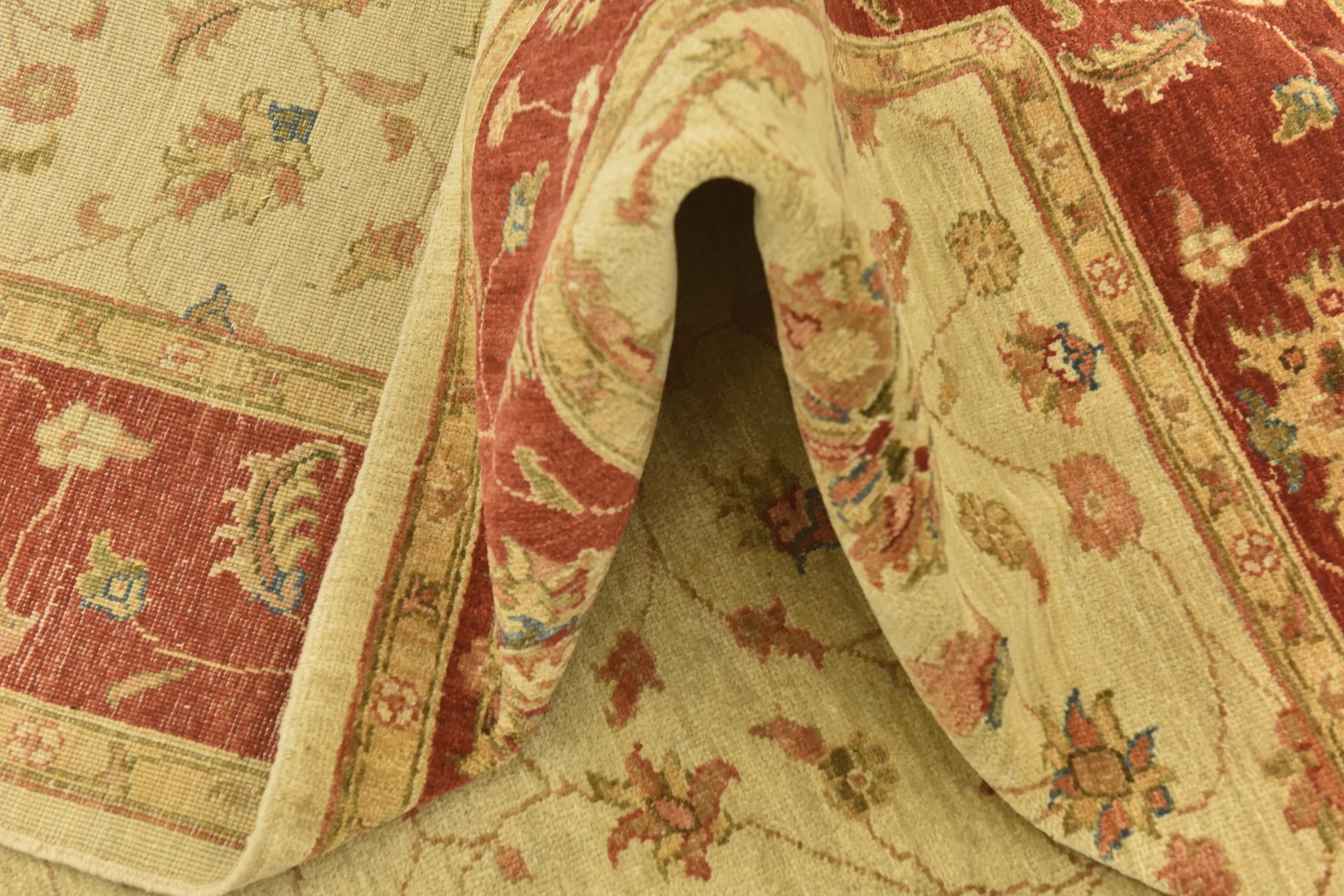 6' 9 x 9' 8 Hand Knotted Peshawar Ziegler Rug