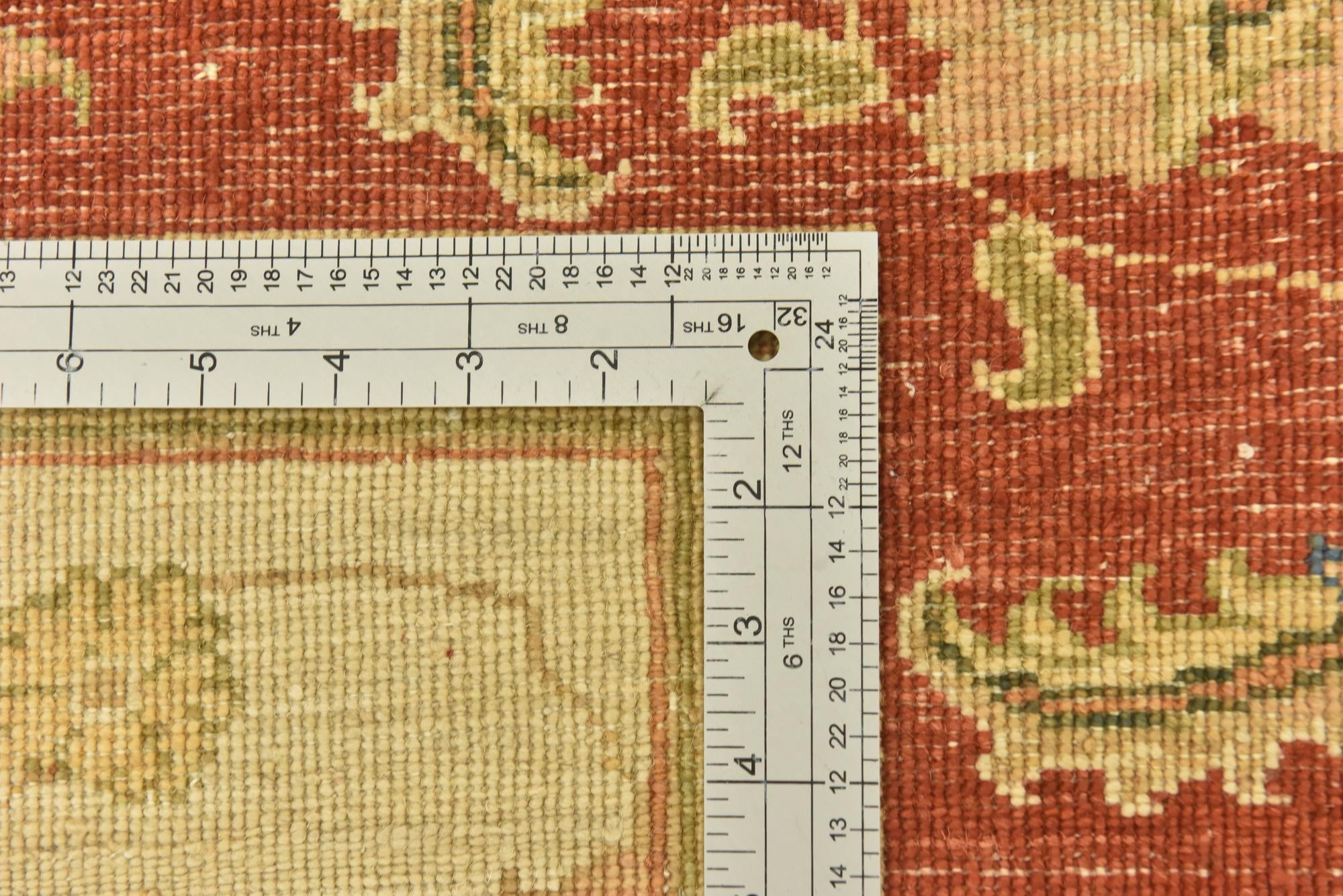 6' 9 x 9' 8 Hand Knotted Peshawar Ziegler Rug