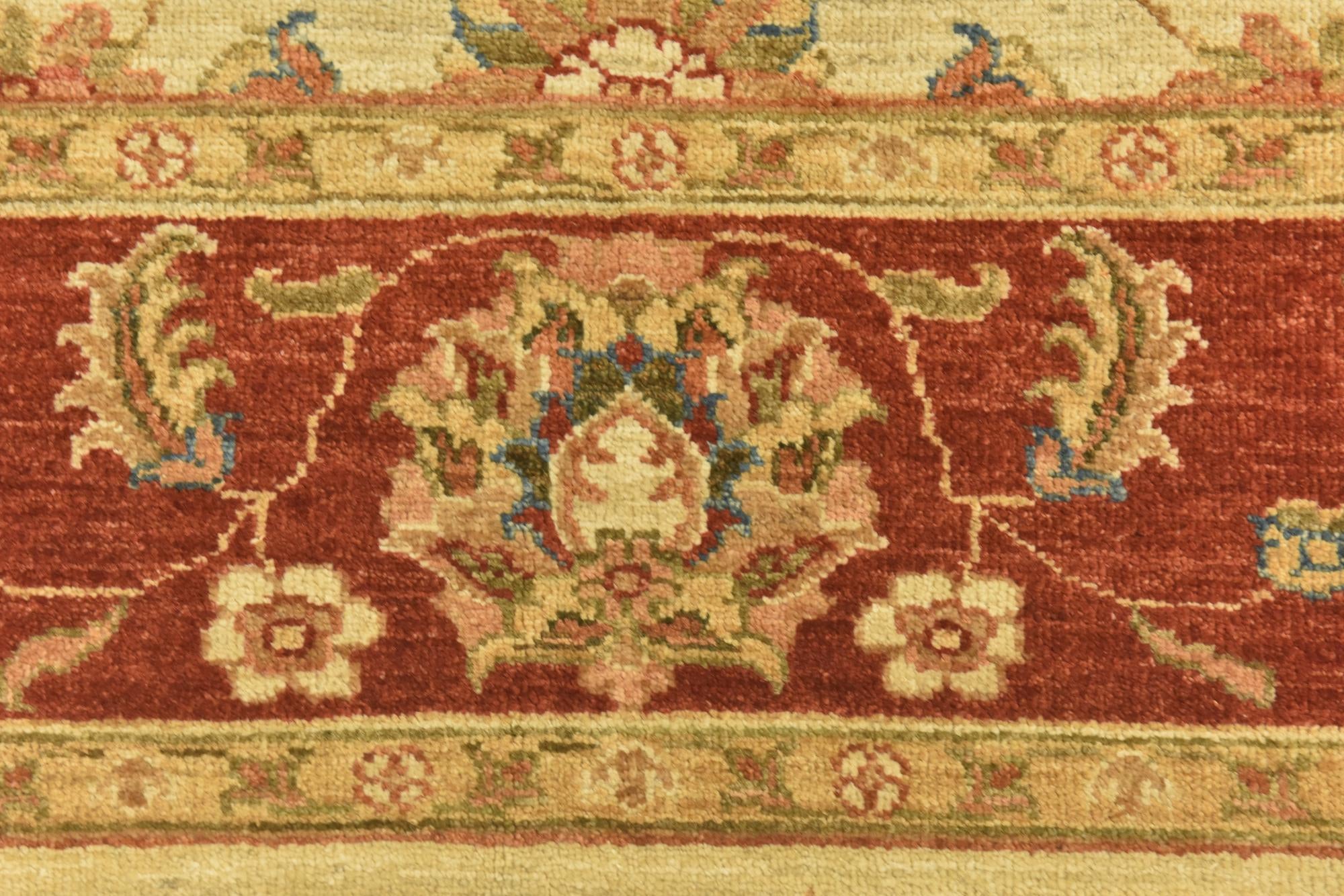 6' 9 x 9' 8 Hand Knotted Peshawar Ziegler Rug