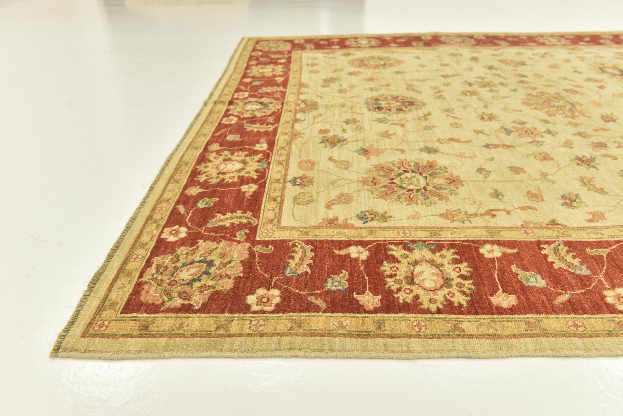 6' 9 x 9' 8 Hand Knotted Peshawar Ziegler Rug