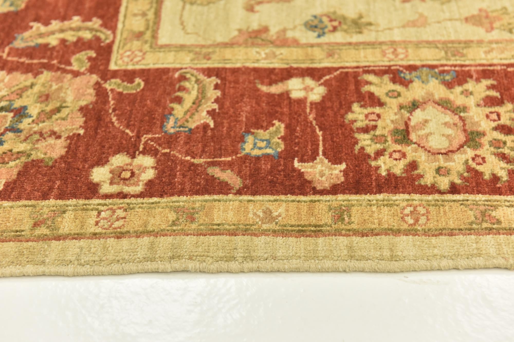 6' 9 x 9' 8 Hand Knotted Peshawar Ziegler Rug