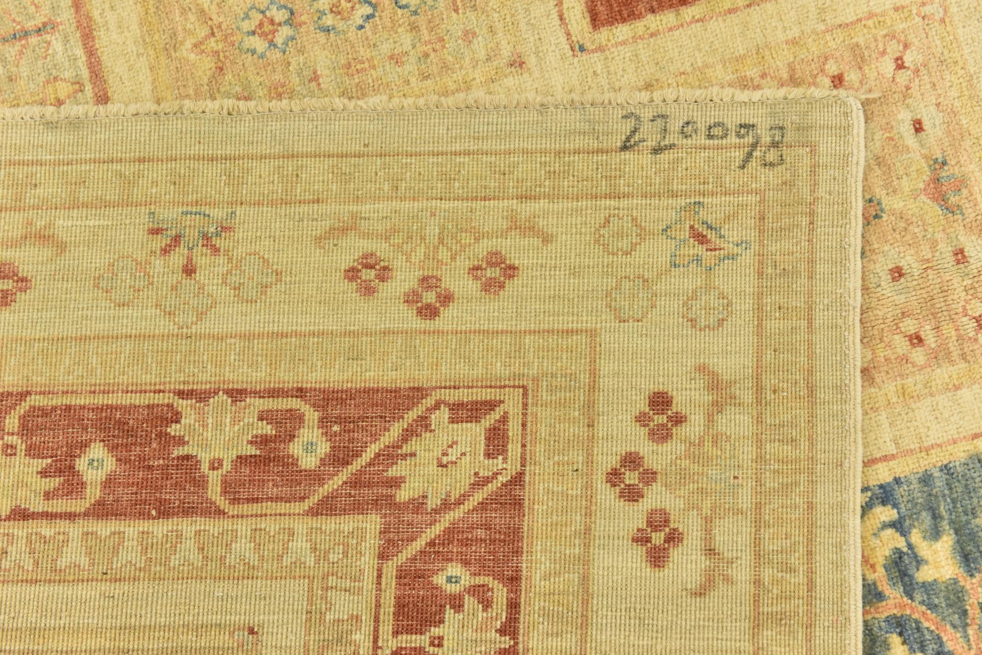 6' 10 x 9' 4 Hand Knotted Peshawar Ziegler Rug
