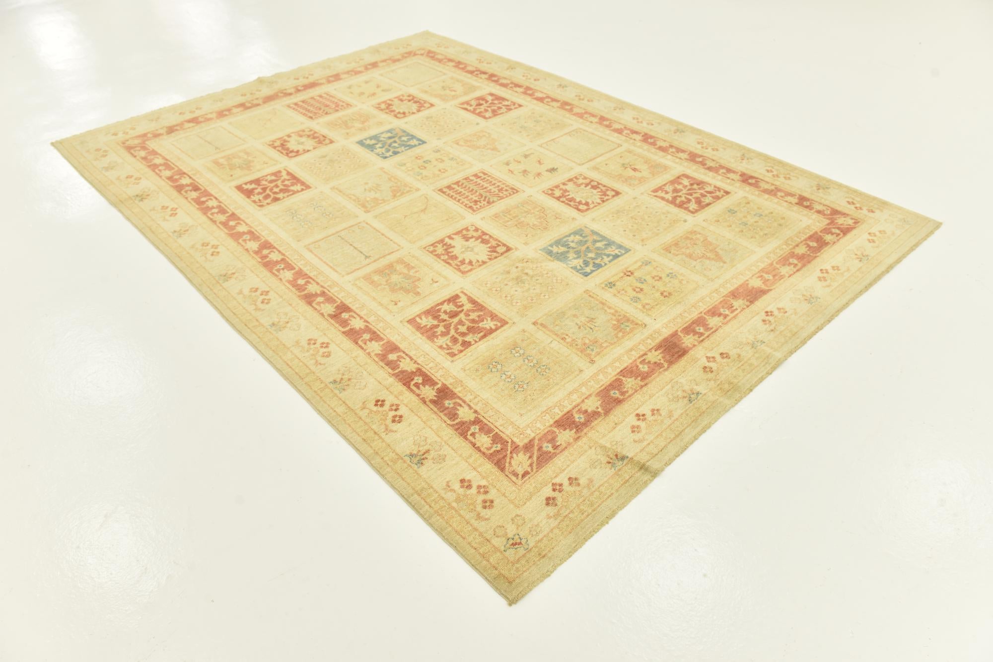 6' 10 x 9' 4 Hand Knotted Peshawar Ziegler Rug