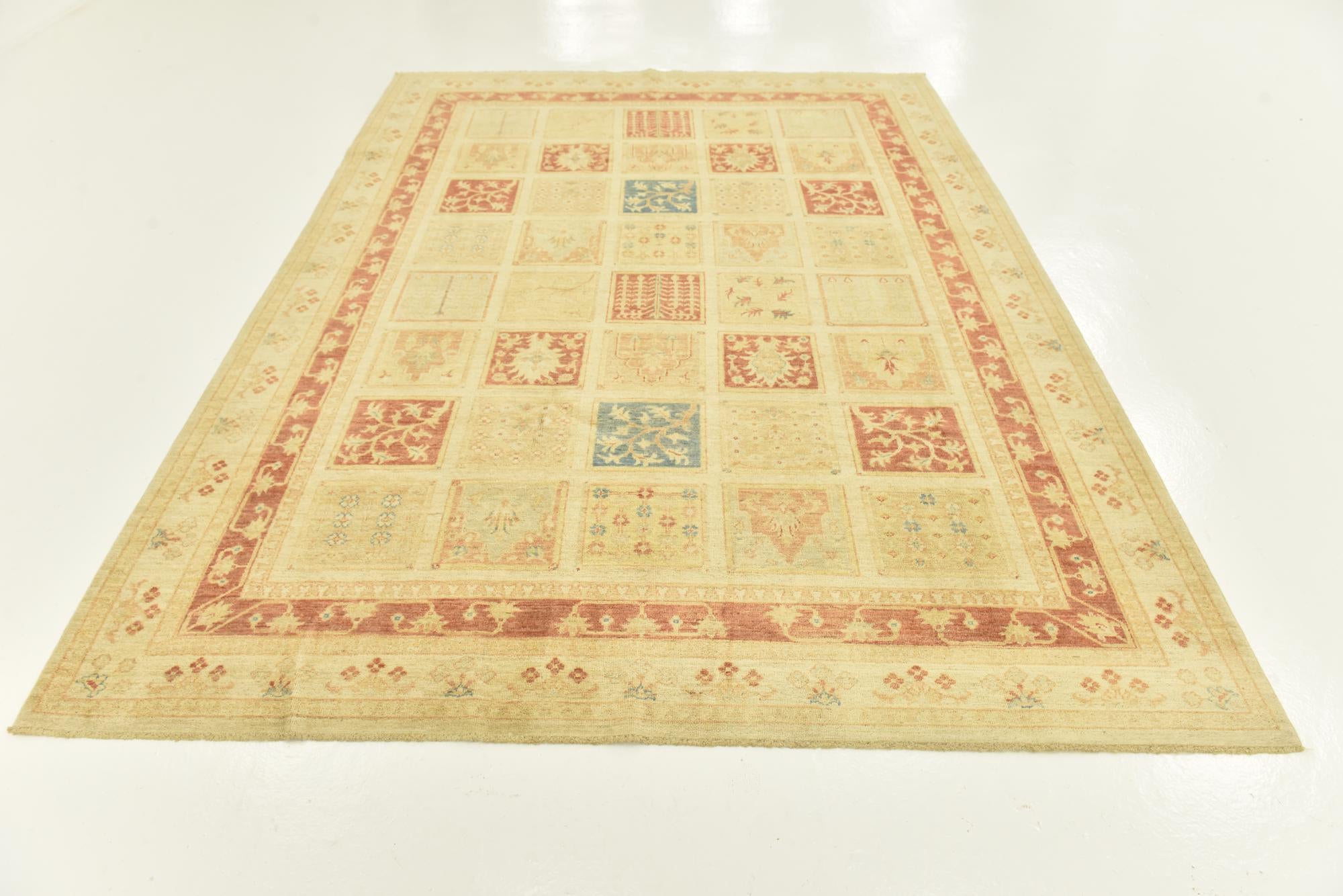 6' 10 x 9' 4 Hand Knotted Peshawar Ziegler Rug