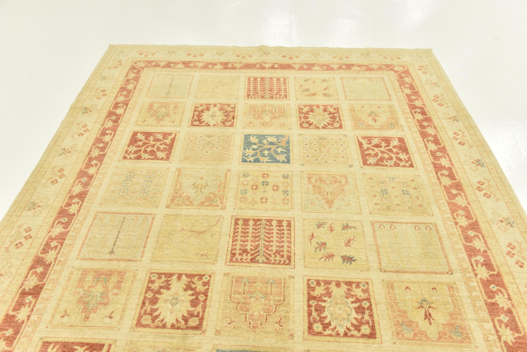 6' 10 x 9' 4 Hand Knotted Peshawar Ziegler Rug